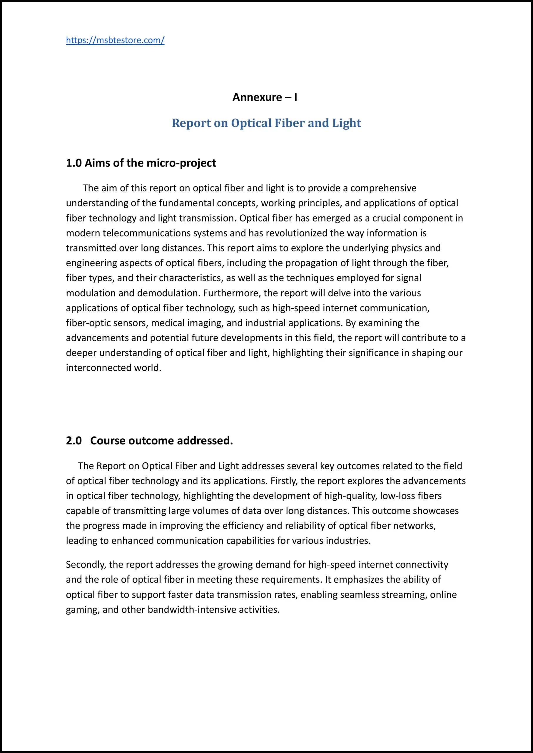 Optical Fiber and Light