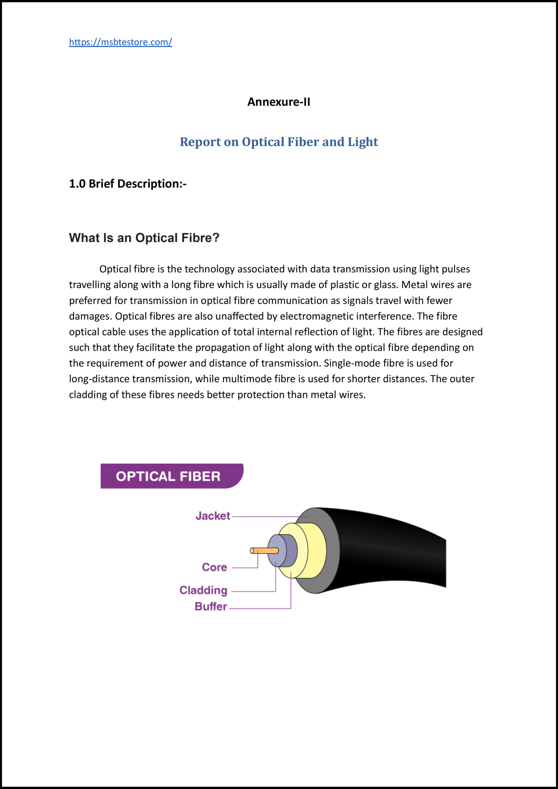 Optical Fiber and Light