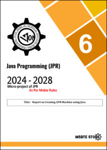 Creating ATM Machine using Java - JPR Micro-project